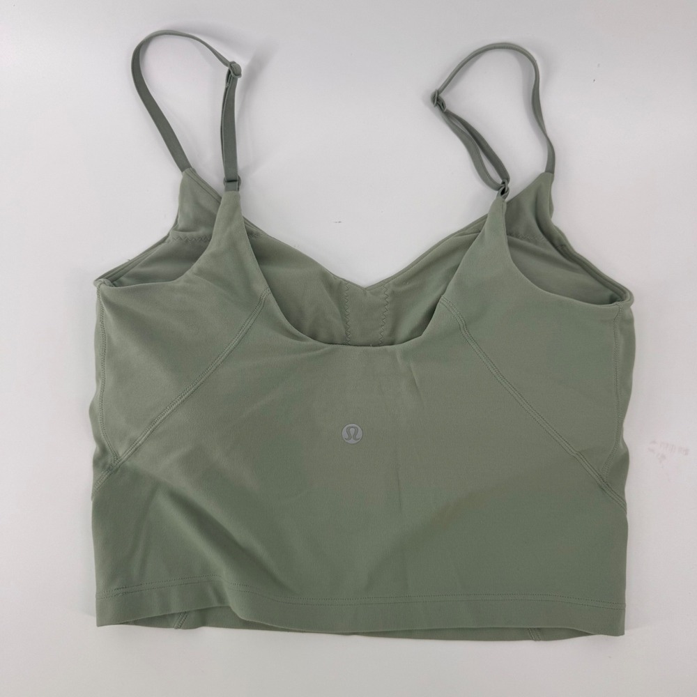 Lululemon Align Tank Top Womens 6 Sage Green Nulu Cropped V-Neck LW1EZJS - Picture 2 of 7
